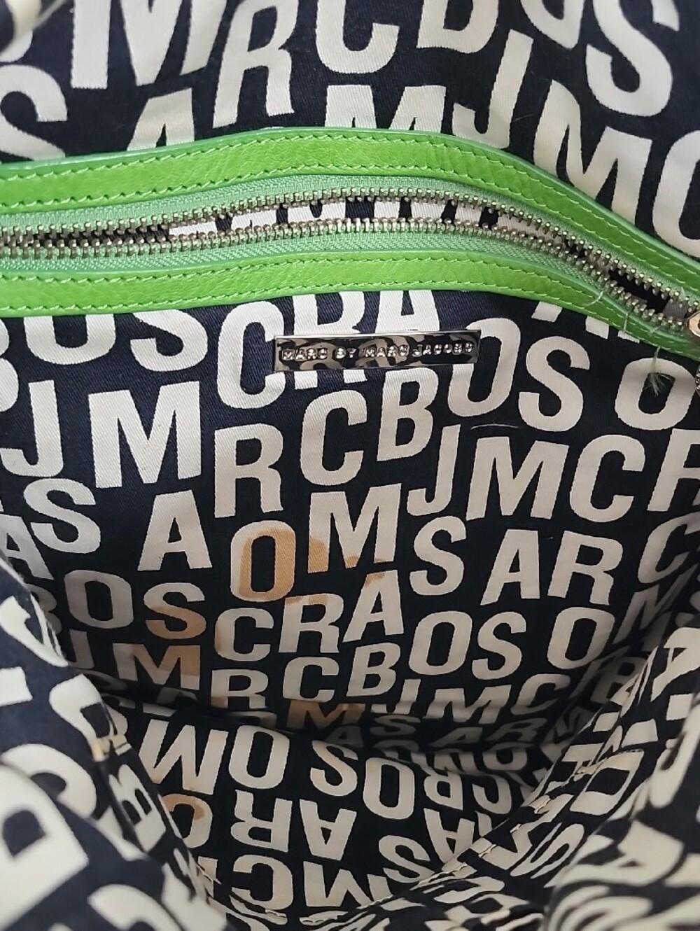 MARC JACOBS Green Women's Leather Tote Handbag - Picture 6 of 9